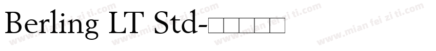 Berling LT Std字体转换
